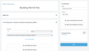 Permit Fee Calculation | ViewPoint Cloud ePermitting